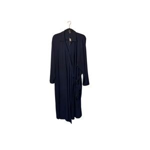 ICO women’s NWT navy blue wrap shirt dress, 3/4 sleeve S/4X
